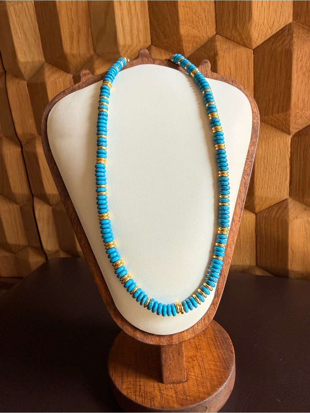 Mayamar Natural Turquoise Bead Necklace